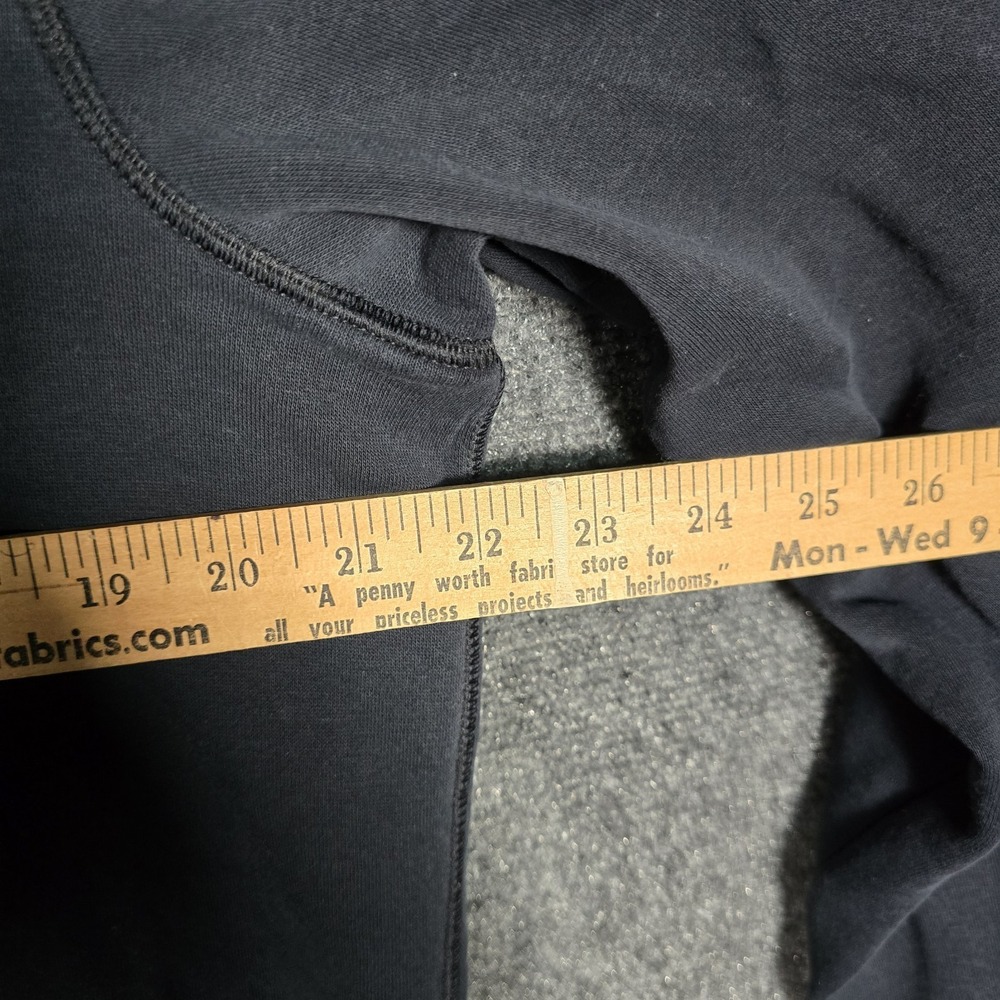 VTG Y2K Nike Hoodie Mens Medium Black Embroidered Logo Spell Out Athletic Dept - Picture 6 of 8